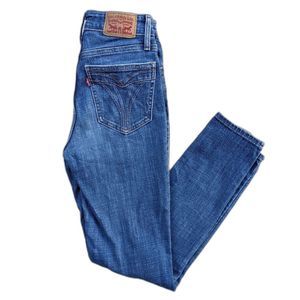 LEVI’S 721 High Rise, Knee Rip, Embellished Pocket, Crop Skinny Jeans, Sz. 25